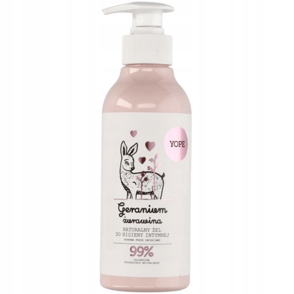 YOPE Naturalny żel do higieny intymnej Geranium i żurawina 300 ml - obrazek 5