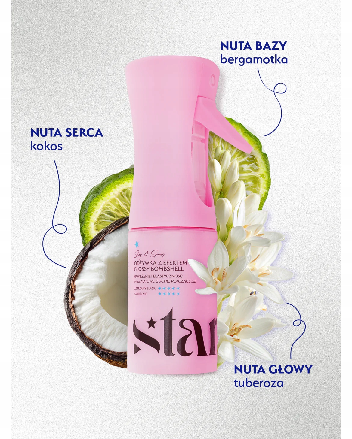 Stars Odżywka w sprayu z efektem glossy bombshell SLAY&SPRAY 150 ml - obrazek 6